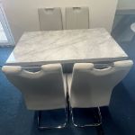 Picture of Riley 1.2 Grey Marble Effect Table Set