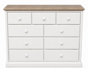 Picture of Tommy 9 Drawer Chest  - Oak/Oxford White