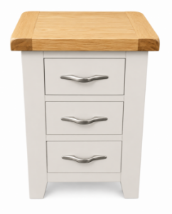Picture of Paris Painted 3 drawer bedside 