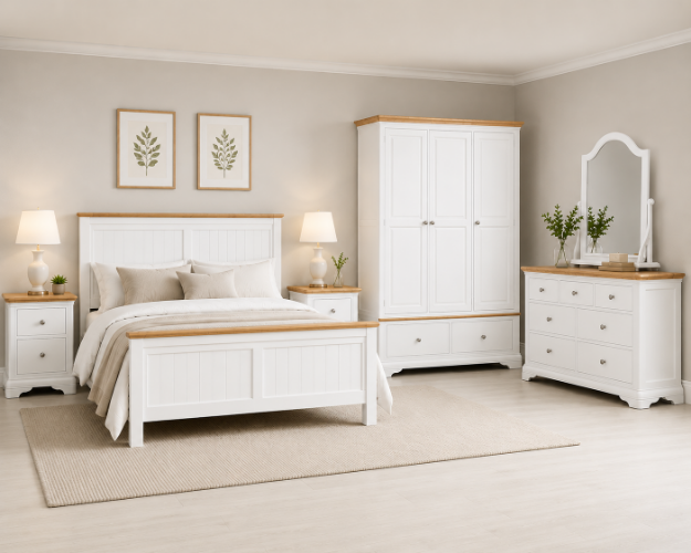 Picture of Sorrento Bedroom (White/Oak & Taupe/Oak)
