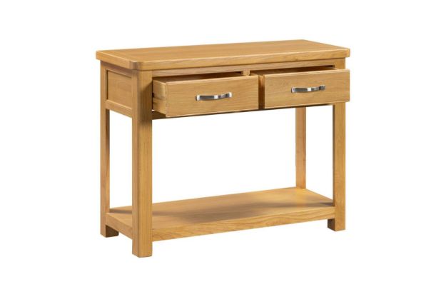 Picture of Roma Oak 2 Drawer Console Table