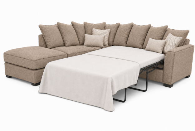 Picture of Caspian 2 Corner 1 Sofa Bed With footstool - Pillowback